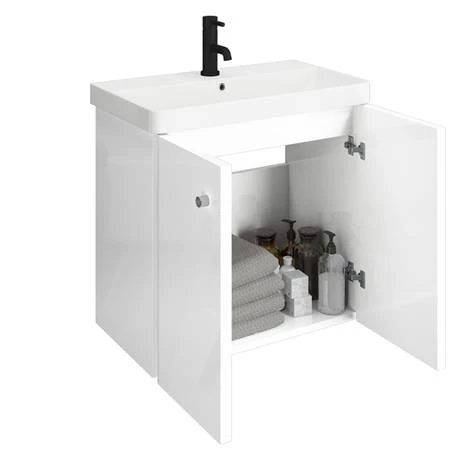 Cruze 600 Curved Wall Hung Vanity Unit + Close Coupled Toilet 2 Cruze 600 Curved Wall Hung Vanity Unit + Close Coupled Toilet - Image 2
