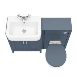 Chatsworth Traditional Blue Semi-Recessed Vanity Unit + Toilet Package 11 Chatsworth Traditional Blue Semi-Recessed Vanity Unit + Toilet Package -Bathroom Suites Sales CSR600WCBLU d6 460