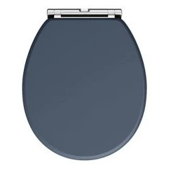 Chatsworth Traditional Blue Semi-Recessed Vanity Unit w. Matt Black Handles + Toilet Package -Bathroom Suites Sales CSR6WCBLUMB d4 460