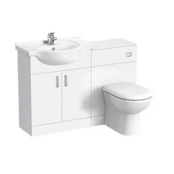 Cove 1150mm Vanity Unit Suite + Single Ended Bath -Bathroom Suites Sales CV1150B n d1 460