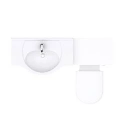 Cove 1250mm Vanity Unit Bathroom Suite + Tap (High Gloss White - Depth 330mm) -Bathroom Suites Sales CV1250CSB n d2 460