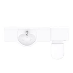 Cove 1700mm Vanity Unit Suite + Tap (High Gloss White - Depth 330mm) -Bathroom Suites Sales CV1700BST n d6 460