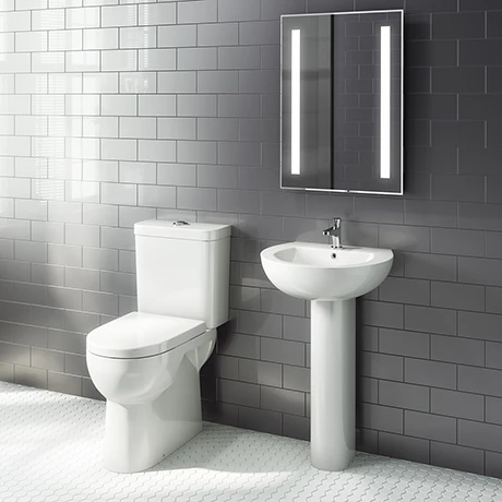 Cove 4 Piece Bathroom Suite (Comfort Height Toilet w. Basin) 1 Cove 4 Piece Bathroom Suite (Comfort Height Toilet w. Basin)