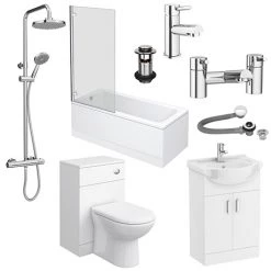 Cove Complete Modern Bathroom Package (incl. Standard Shower Bath)