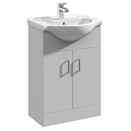 Cove 1050mm Light Grey Vanity Unit Cloakroom Suite 2 Cove 1050mm Light Grey Vanity Unit Cloakroom Suite - Image 2