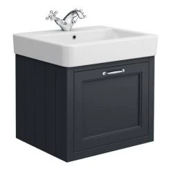 Chatsworth Wall Hung Graphite Vanity with Chrome Handle & Low Level Toilet -Bathroom Suites Sales CWH560BLKCLL d3 460