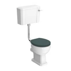 Chatsworth Wall Hung Green Vanity with Brass Handle & Low Level Toilet -Bathroom Suites Sales CWH560GRNBLL d3 460