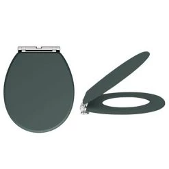 Chatsworth Wall Hung Green Vanity with Brass Handle & Low Level Toilet -Bathroom Suites Sales CWH560GRNBLL d4 460