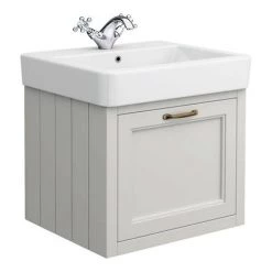 Chatsworth Wall Hung Grey Vanity with Brass Handle & Low Level Toilet -Bathroom Suites Sales CWH560GRYBLL d3 460