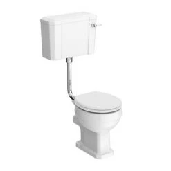 Chatsworth Wall Hung White Vanity with Brass Handle & Low Level Toilet -Bathroom Suites Sales CWH560WHTBLL d4 460