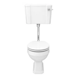 Chatsworth Wall Hung White Vanity with Matt Black Handle & Low Level Toilet -Bathroom Suites Sales CWH560WHTMBLL d5 460