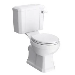 Chatsworth Traditional White Cloakroom Suite (Vanity Unit + Close Coupled Toilet) -Bathroom Suites Sales CWHCS425 d4 460