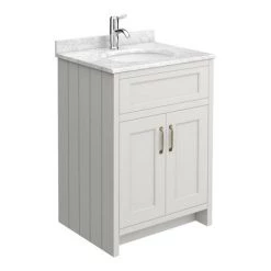 Chatsworth White Marble Traditional Grey Vanity Unit + Toilet Package -Bathroom Suites Sales CWM610WCGRY n d2 460
