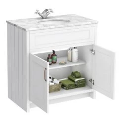 Chatsworth White Marble 810mm Traditional White Vanity Unit + Toilet Package 8 Chatsworth White Marble 810mm Traditional White Vanity Unit + Toilet Package -Bathroom Suites Sales CWM810WCWHT d6 460