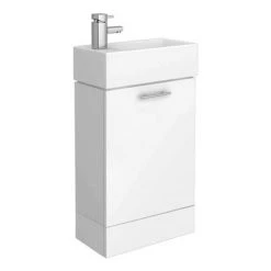 Nuie Cubix Gloss White Vanity Unit with Concealed Cistern, Square BTW Pan & Soft Close Seat -Bathroom Suites Sales CXCCSBTWP nt1 460