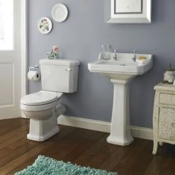 Nuie Carlton 4-Piece Traditional 2TH Bathroom Suite - 560mm Basin