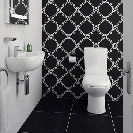 Cool Cloakroom Suite - Gloss White 1 Cool Cloakroom Suite - Gloss White