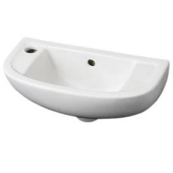 Cool Cloakroom Suite - Gloss White 6 Cool Cloakroom Suite - Gloss White -Bathroom Suites Sales Cool Cloakroom Suite Short Projection Toilet with 45cm Slimline 1TH Basin d2 375