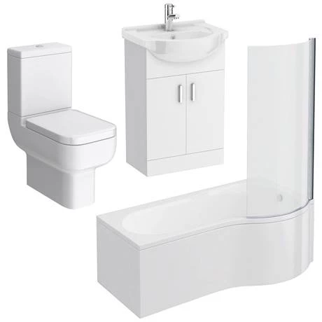 Cove P-Shaped Modern Shower Bath Suite 3 Cove P-Shaped Modern Shower Bath Suite - Image 3