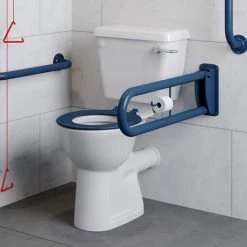 Milton Doc M Pack - Accessible Bathroom Toilet, Basin + Blue Grab Rails 5 Milton Doc M Pack - Accessible Bathroom Toilet, Basin + Blue Grab Rails -Bathroom Suites Sales DOCMP002 n d2 460