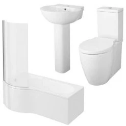 Darwin Modern Curved Bathroom Suite