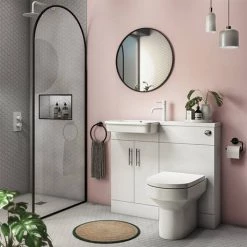 Nova Emporio Compact Semi-Recessed Combination Basin and WC Unit - 1000mm 7 Nova Emporio Compact Semi-Recessed Combination Basin and WC Unit - 1000mm -Bathroom Suites Sales ESRRH n d4 460