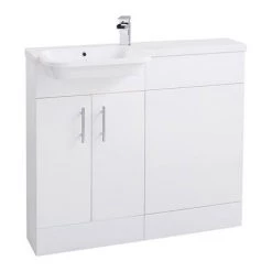 Nova Emporio Compact Semi-Recessed Combination Basin and WC Unit - 1000mm 6 Nova Emporio Compact Semi-Recessed Combination Basin and WC Unit - 1000mm -Bathroom Suites Sales ESR n detail2 460