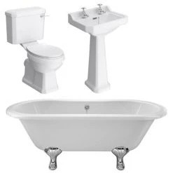 Grosvenor Traditional Double Ended Roll Top Bath Suite (1700mm) 7 Grosvenor Traditional Double Ended Roll Top Bath Suite (1700mm) -Bathroom Suites Sales Grosvenor Traditional Double Ended Roll Top Bath Suite d1 460