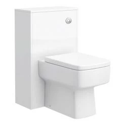 Haywood White Modern Sink Vanity Unit + Toilet Package -Bathroom Suites Sales HYWVTP d3 460