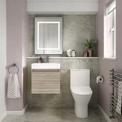 Milan Juno Driftwood Cloakroom Suite