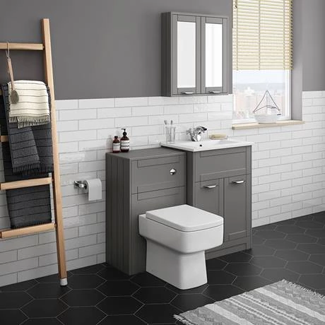 Keswick Grey 620mm Sink Vanity Unit + Toilet Package 5 Keswick Grey 620mm Sink Vanity Unit + Toilet Package - Image 5