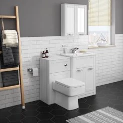 Keswick White 620mm Sink Vanity Unit + Toilet Package 10 Keswick White 620mm Sink Vanity Unit + Toilet Package -Bathroom Suites Sales KES WHT PK1 nd6 460