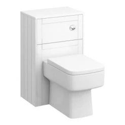 Keswick White Wall Hung 2-Door Vanity Unit + Toilet Package -Bathroom Suites Sales KES WHT PK3 d3 460
