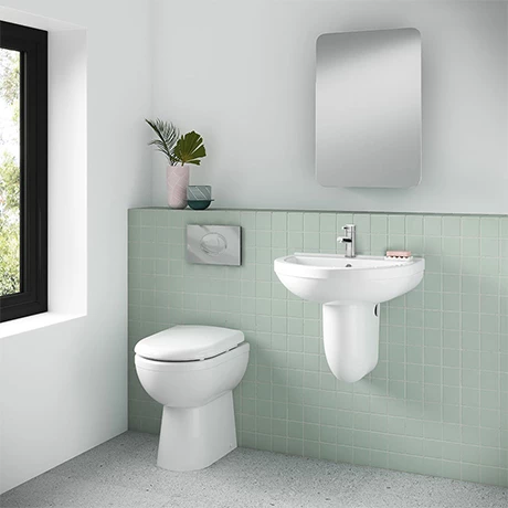 Milton 1TH Classic Bathroom Suite (BTW Pan, Concealed Cistern, Wall Hung Basin) 1 Milton 1TH Classic Bathroom Suite (BTW Pan, Concealed Cistern, Wall Hung Basin)