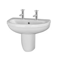 Milton 2TH Classic Bathroom Suite (BTW Pan, Concealed Cistern, Wall Hung Basin) -Bathroom Suites Sales MC2THS n d6 460