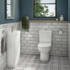 Milan Minimalist Floor Standing Cloakroom Suite