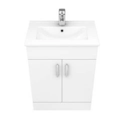 Toreno Cloakroom Suite inc. Modern Toilet (White Gloss) -Bathroom Suites Sales MCSGW n d3 460