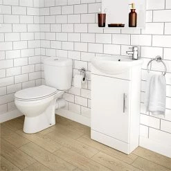 Melbourne Close Coupled Toilet incl. 420 Cabinet + Basin Set