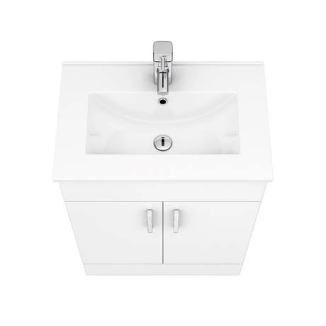 Toreno 1100mm Gloss White Vanity Unit Bathroom Suite - Depth 400/200mm 5 Toreno 1100mm Gloss White Vanity Unit Bathroom Suite - Depth 400/200mm - Image 5