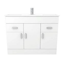 Toreno 1500mm Gloss White Vanity Unit Bathroom Suite - Depth 400/200mm -Bathroom Suites Sales MOD1500 n d4 460