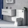 Nova 800mm Wall Hung Vanity Basin with WC Unit, Cistern + Pan