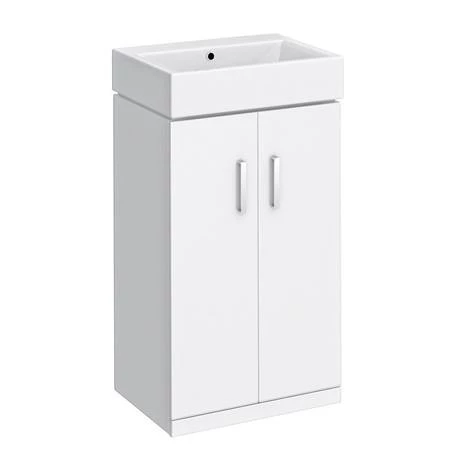 Nova Small Floor Standing 0TH Vanity + Square Toilet 2 Nova Small Floor Standing 0TH Vanity + Square Toilet - Image 2