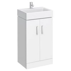 Nova Small Cloakroom Suite - Gloss White -Bathroom Suites Sales NVCLKFS 2 460