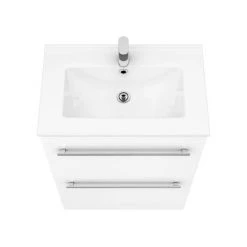 Nova High Gloss White Vanity Bathroom Suite - W1100 x D400/200mm -Bathroom Suites Sales NWCVTFW600 n d3 460