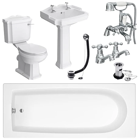 Oxford Complete Traditional Bathroom Package 1 Oxford Complete Traditional Bathroom Package