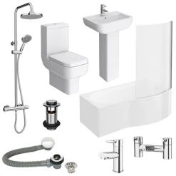 Pro 600 B-Shaped 1700 Complete Bathroom Package