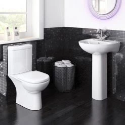 Bathroom Suites Sales 17 Nuie Lawton Compact 4-Piece Bathroom Suite