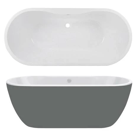 Pro 600 Grey Modern Free Standing Bath Suite 2 Pro 600 Grey Modern Free Standing Bath Suite - Image 2
