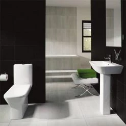 RAK Summit 4 Piece Suite - Close Coupled WC & 60cm Basin 1TH & Pedestal