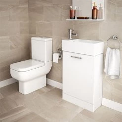 RAK Series 600 Toilet inc. Soft Close Seat + White Compact Vanity Unit
